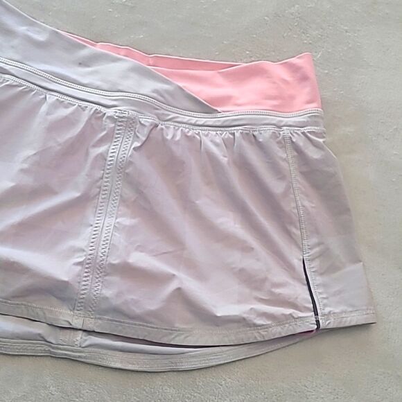 Lululemon Size 6 Gray Pink Run Speed Skort Built In Shorts Active Athleisure - Picture 4 of 16